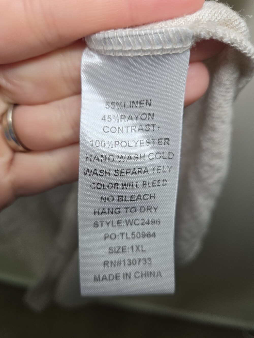 Women's Umgee Linen Blend Top Sz 1XL - Picture 3 of 5